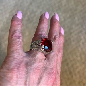 Sterling Silver Ruby Ring